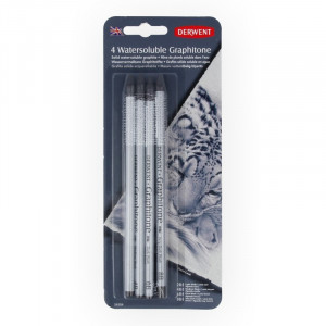 34304 Набор водорастворимых карандашей Graphitone 4 шт. ассорти Derwent