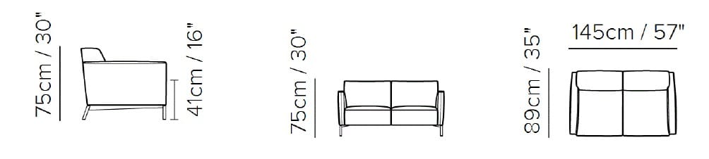 2-местный тканевый диван Natuzzi Italia стрейч ARCH-00045518 - Вид №2