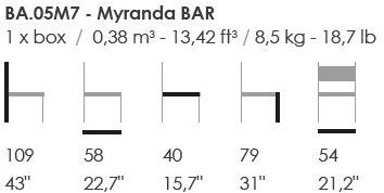 Fenabel Барный стул с обивкой из массива дерева Myranda sun-id-1437698 - Вид №2