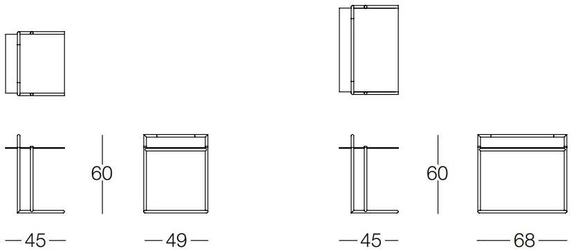Frigerio Salotti Прямоугольный высокий столик с журнальной стойкой Kevin sun-id-1469027 - Вид №2