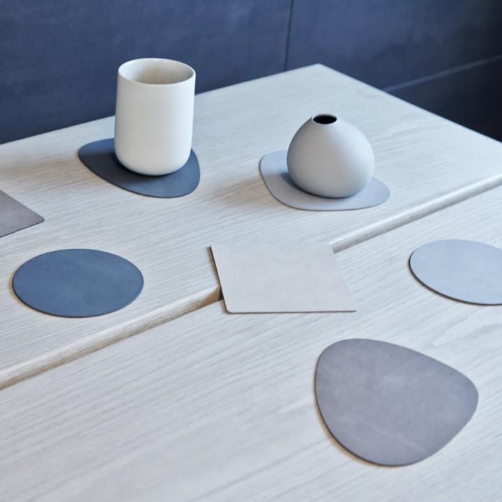 981186 NUPO light grey подстаканник квадратный 10x10 см, толщина 1,6 мм;LIND DNA  - Вид №1