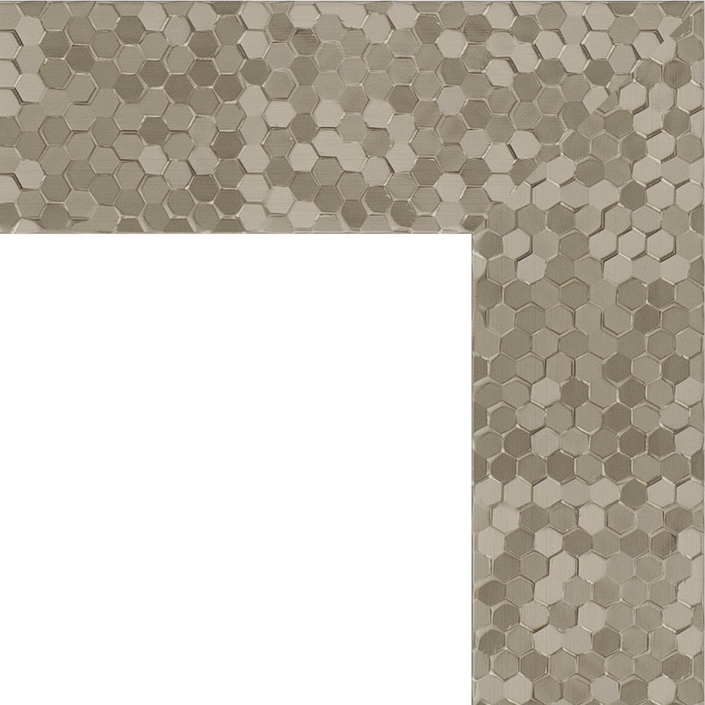 BY 6006 Зеркало напольное в багетной раме - соты титан 70 mm EVOFORM Definite floor - Вид №5