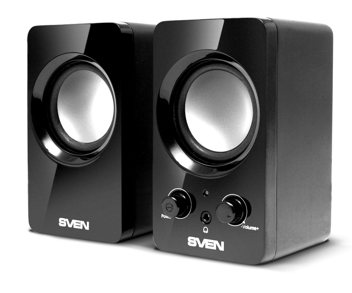 SV-0120365BL 354, чёрный, usb, акустическая система 2.0, мощность 2х2 вт(rms) Sven Santreyd  - Вид №1