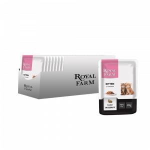 ПР0043288*24 Корм для котят кролик в соусе пауч 85г (упаковка - 24 шт) ROYAL FARM