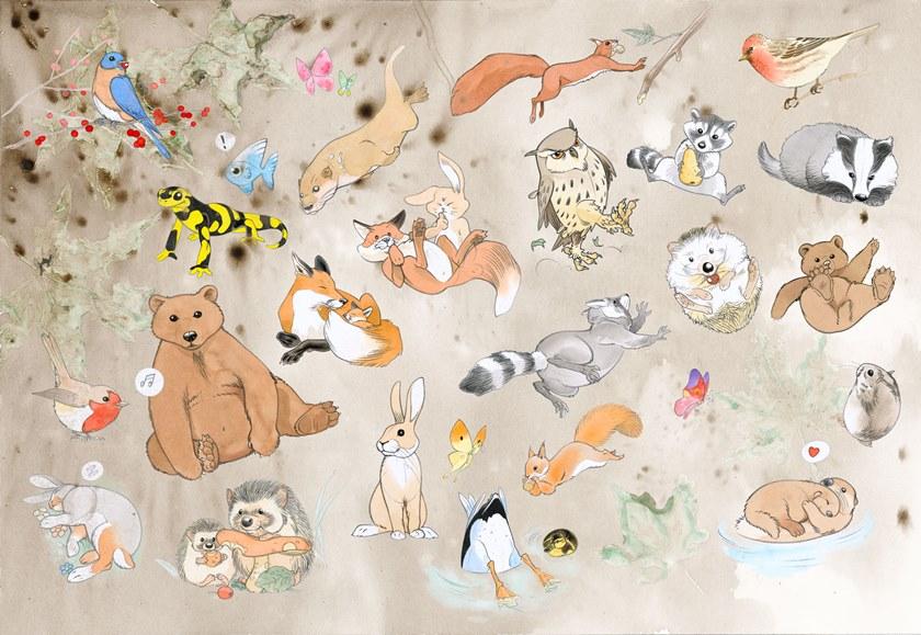 Tecnografica Флизелиновые прорезиненные обои для детей Collezioni d'arte 70219 - Вид №1