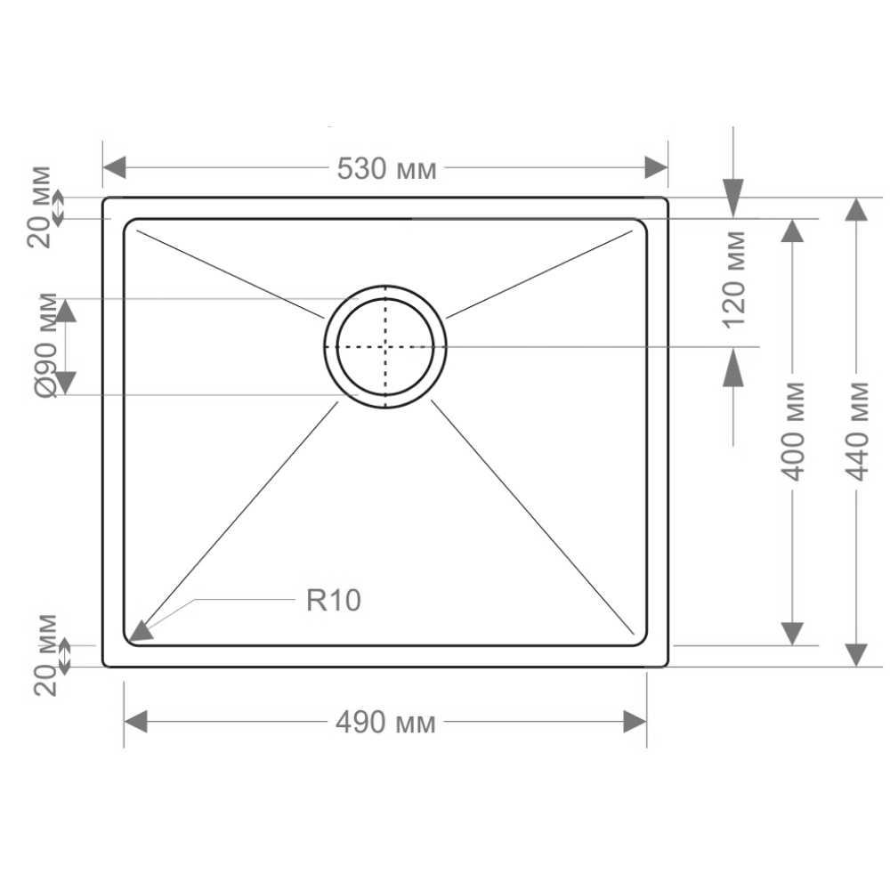 Кухонные мойки Eco Marino SME-530-GL SEAMAN  - Вид №1