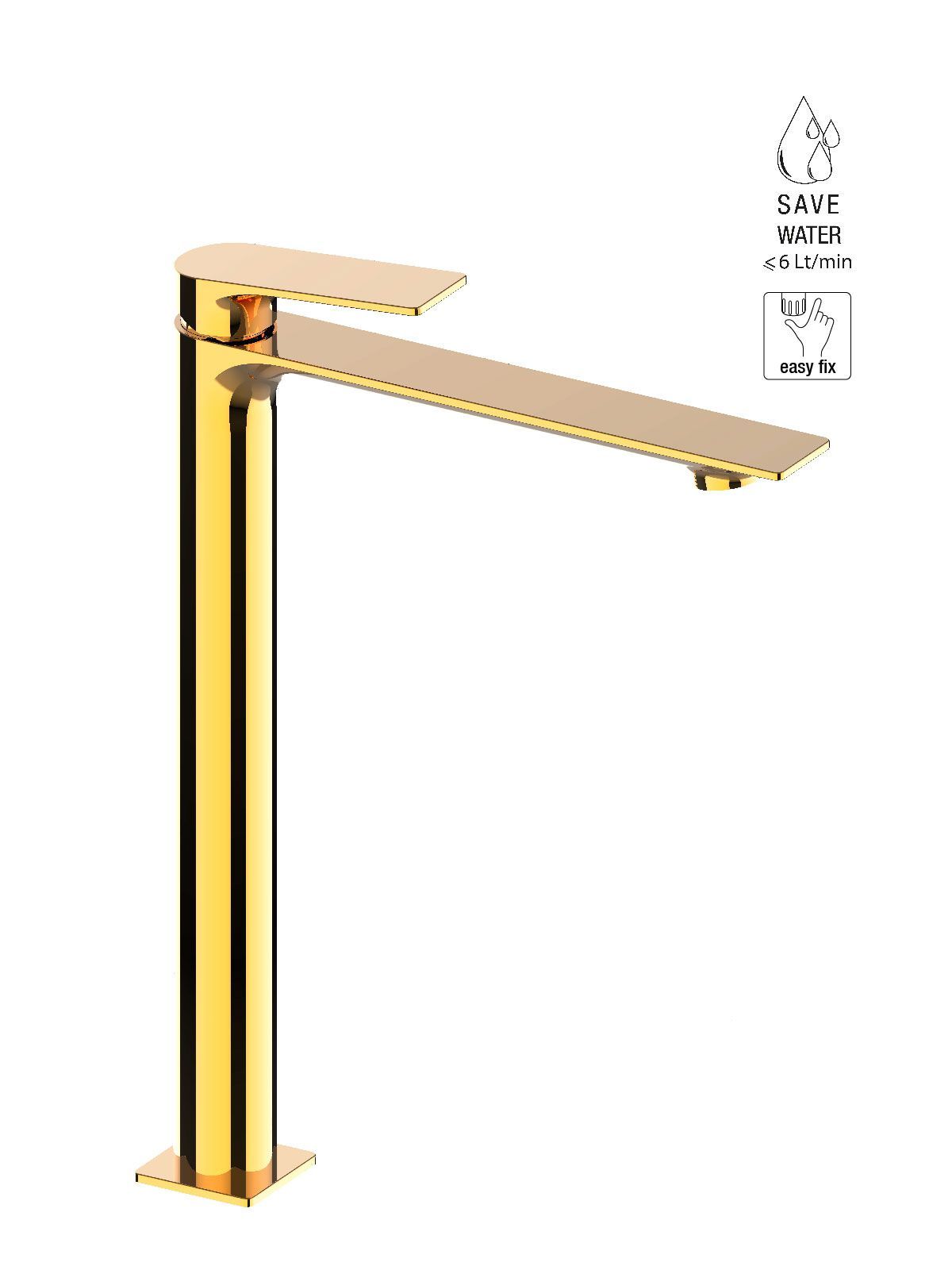 Высокий однорычажный смеситель для раковины Rubinetterie Frattini Нарцисс ARCH-00003069 - Вид №2