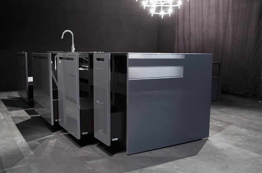 RIFRA Линейная кухня в глянцевом свинце и матовом свинцовом лаке Zero sun-id-1386825 - Вид №8