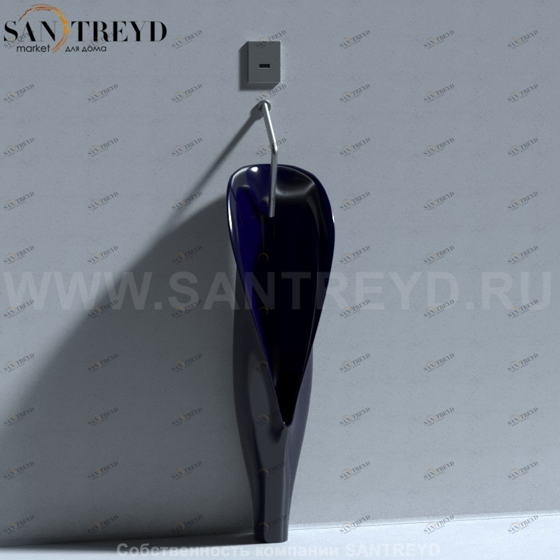 473077 Настенный писсуар, уринал с мушкой Kerasan Artwork