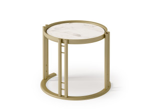 Круглый сервировочный столик из керамогранита