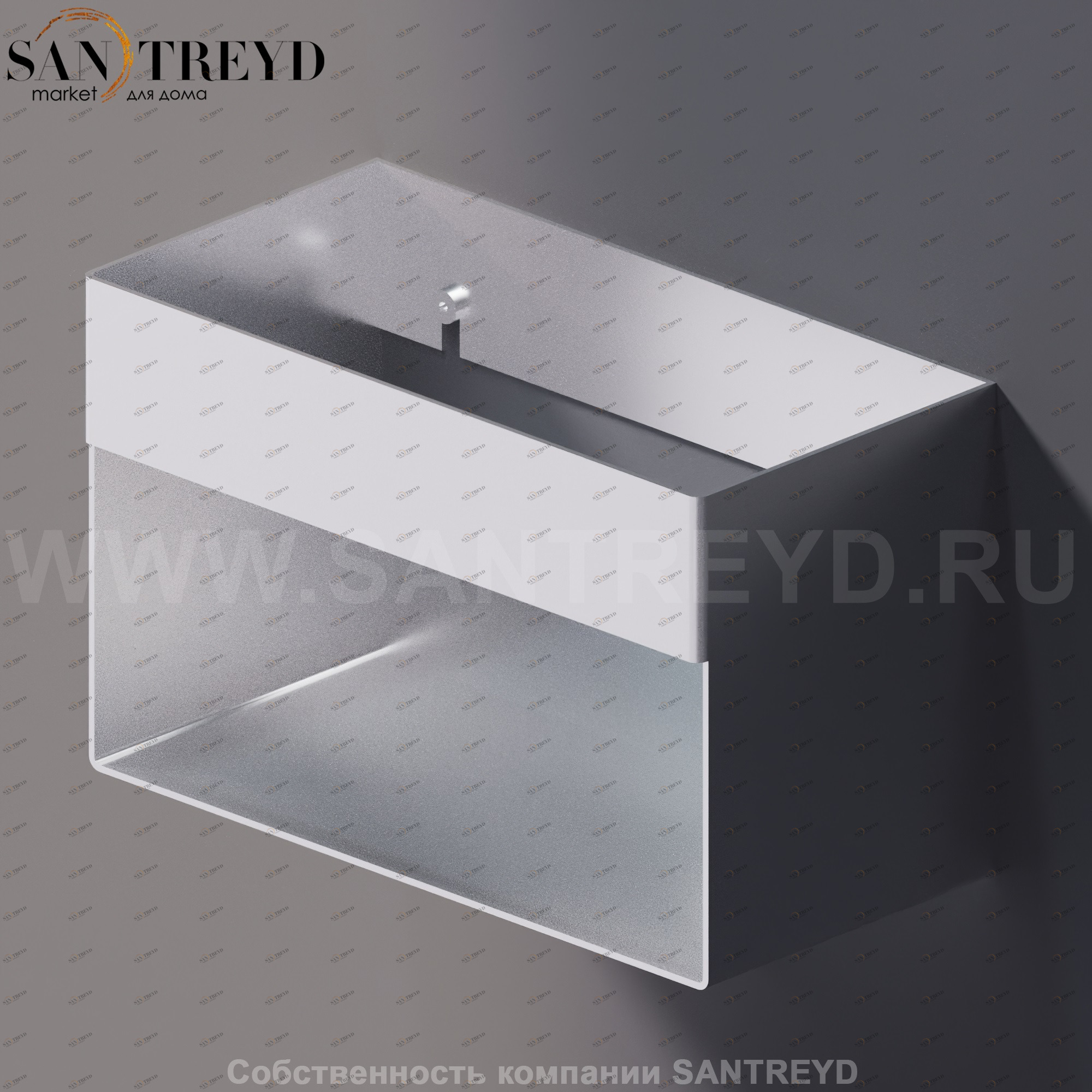 Agape 369 Базовый опорный элемент с полкой 24 см хромированный сатин A369204SP