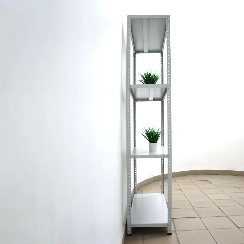 Стеллаж металлический 4 полки 180x80x40 см цвет серый нагрузка на полку 100 кг 89341410 STLM-2019558 STYNERGY  - Вид №9
