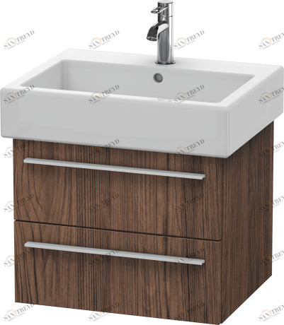 XL634402121 Тумбочка подвесная X-Large #XL6344 550 x 443 мм Орех темный декор Duravit