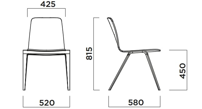 Многослойный штабелируемый стул Infiniti WOODSTOCK ARCH-00112969 - Вид №7