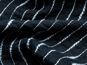 Льняная и хлопковая полосатая ткань