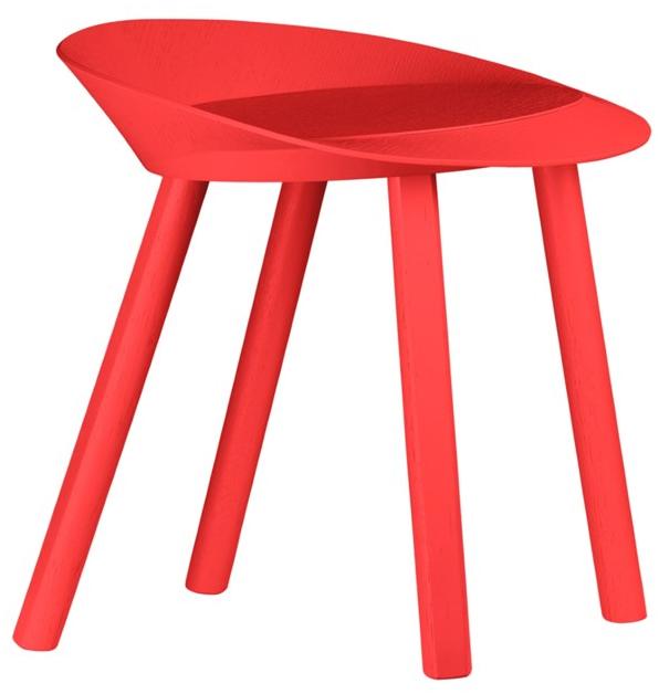 e15 Лакированный табурет из фанерованной древесины  St13  - Вид №1