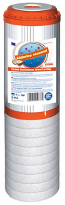 Картридж угольный, комбинированный 10SL (гранулированный активированный уголь из скорлупы кокосовых орехов, вспененный полипропилен) Aquafilter FCCBHD-STO, 663