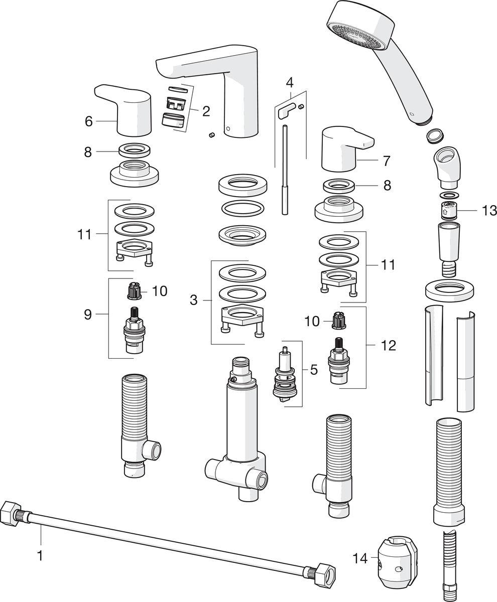 Oras 3943 Смеситель для ванны 3943 Saga Хром  - Вид №4