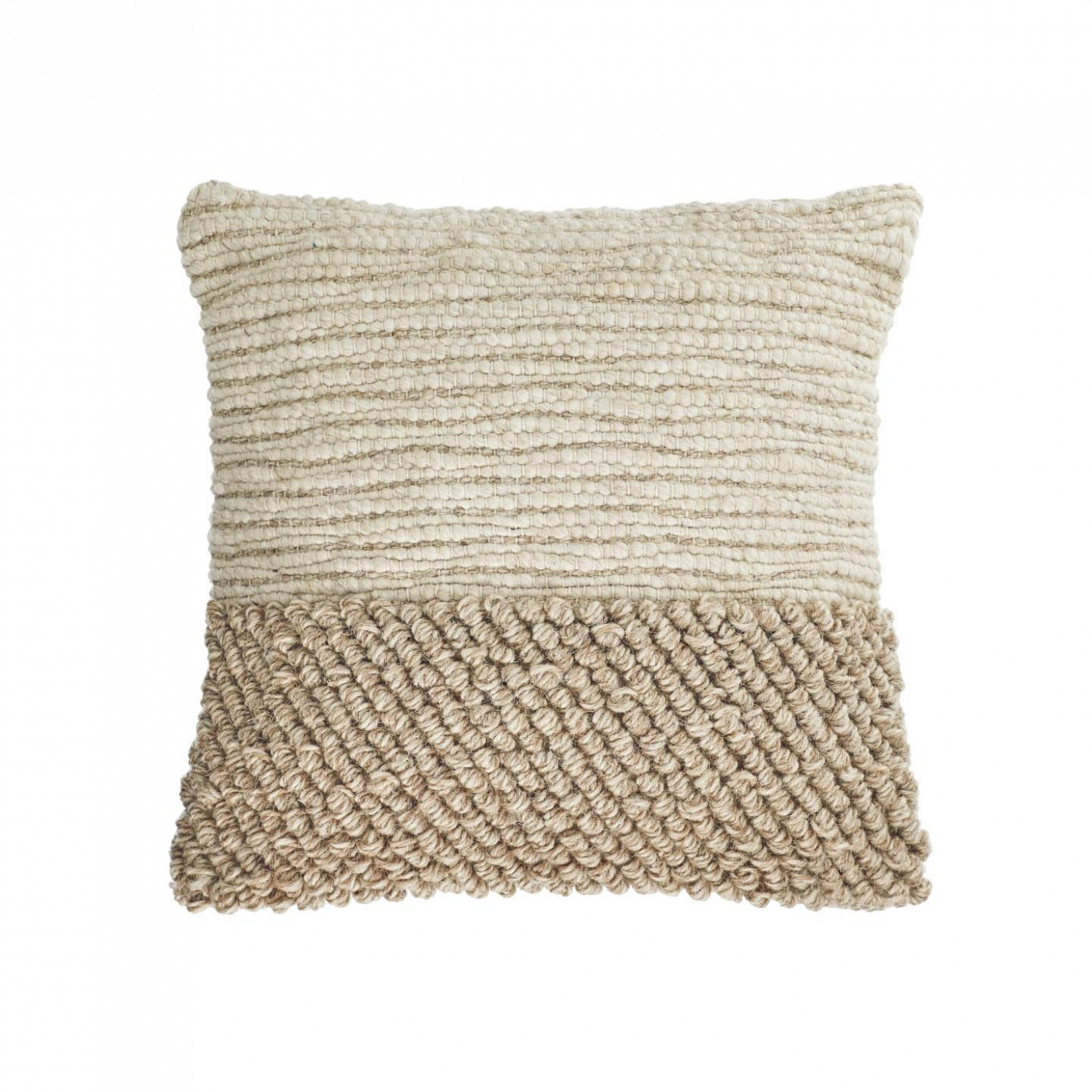 108475 Бежевая наволочка из шерсти и хлопка 45 x 45 см La Forma Maday 