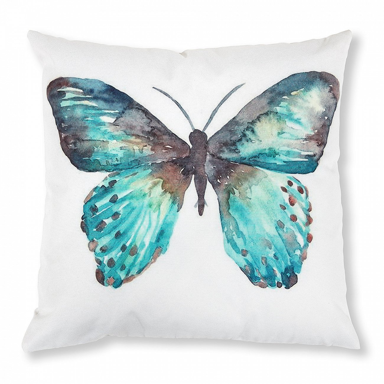 Чехол на подушку Alborg 45х45 зеленый от La Forma LA FORMA РИСУНОК, БАБОЧКИ 299193 Белый;синий  - Вид №2