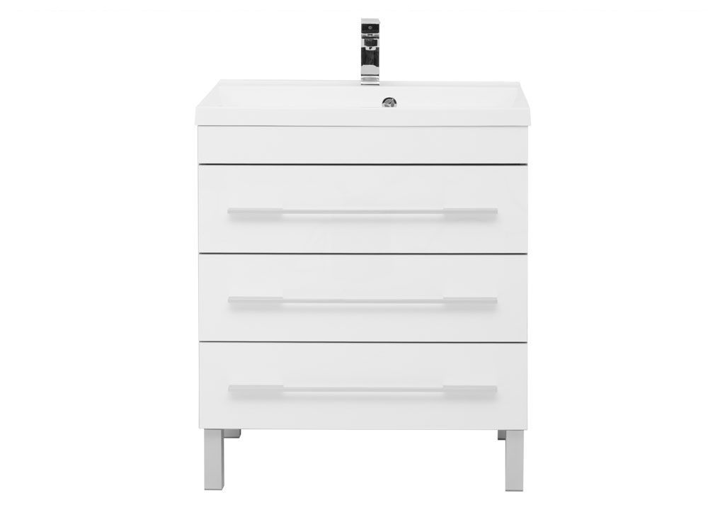 Тумба с раковиной Aquanet Верона NEW 75 белый (напольная 3 ящика) 0017825400204118 - Вид №2