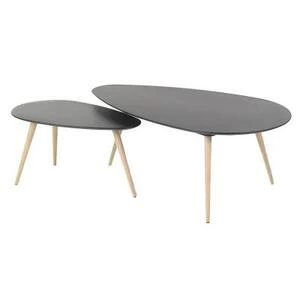 Комплект кофейных столов, 2 шт, черный