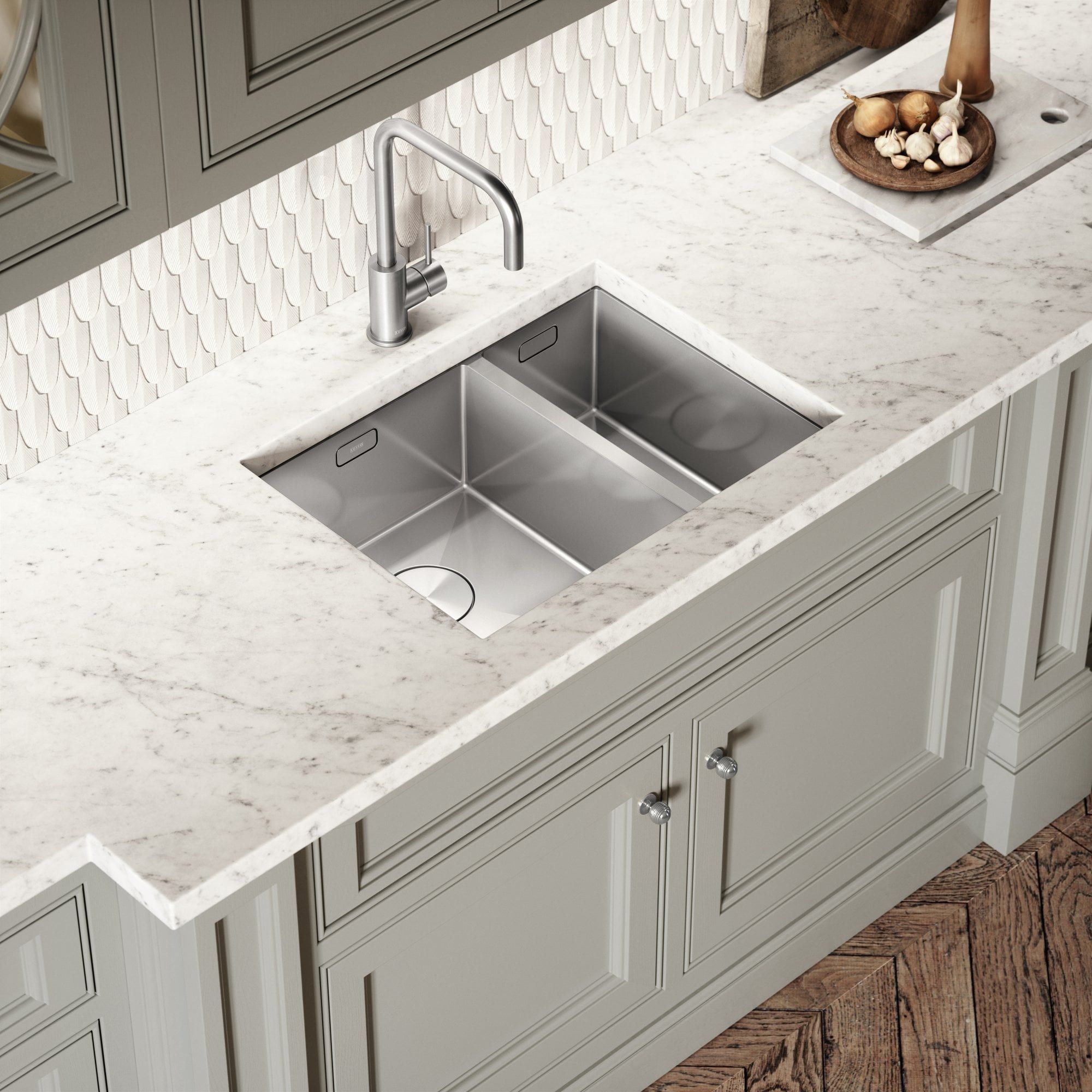 Раковина из нержавеющей стали с одной и половиной ванны LUSSO CUBO ARCH-00038543 - Вид №6