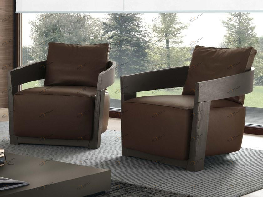 JESSE Кожаное кресло с подлокотниками Cindy sun-id-1371443