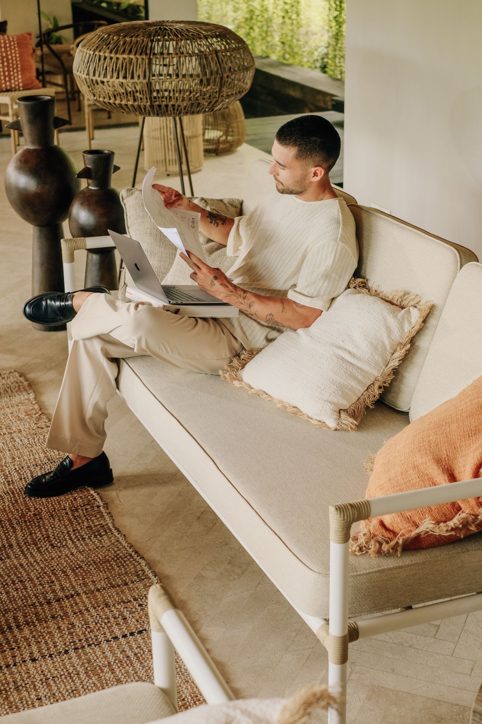 3-местный тканевый садовый диван cbdesign Nusa ARCH-00060942 - Вид №1