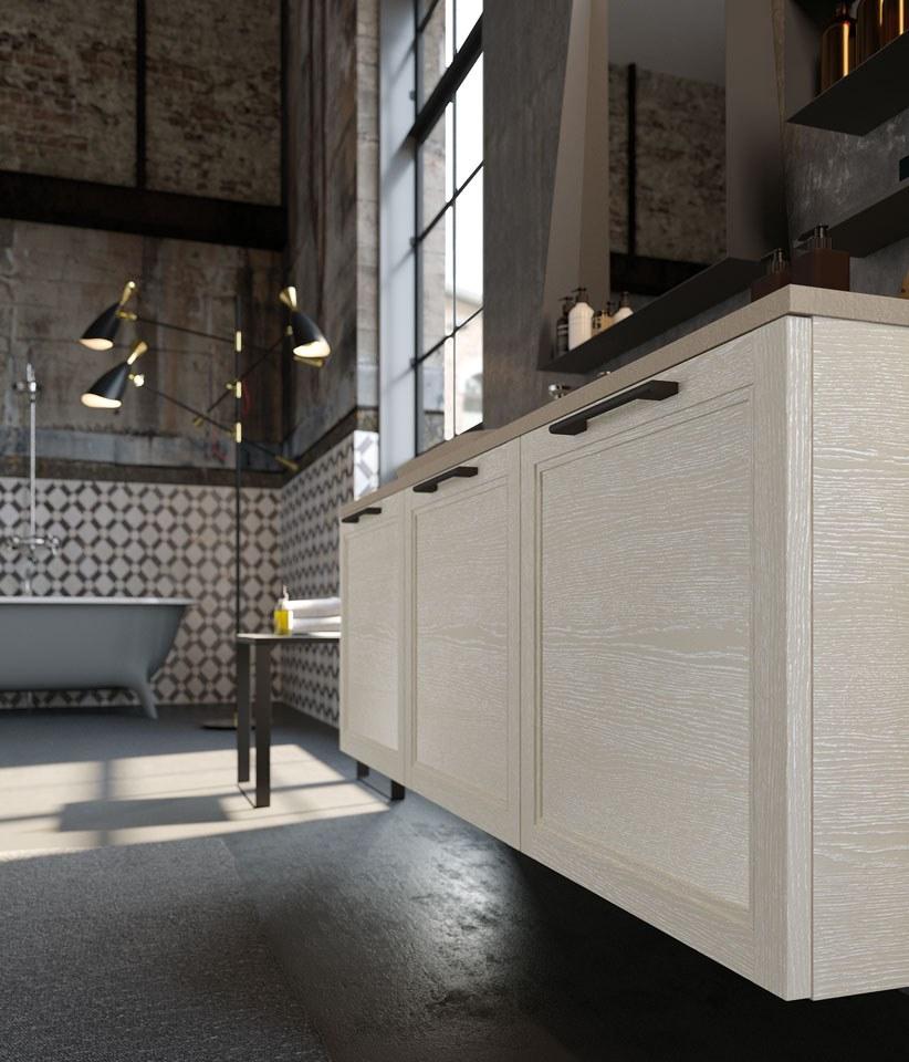 Archeda Подвесная тумба под умывальник из дерева с зеркалом Seta sun-id-1385620 - Вид №1