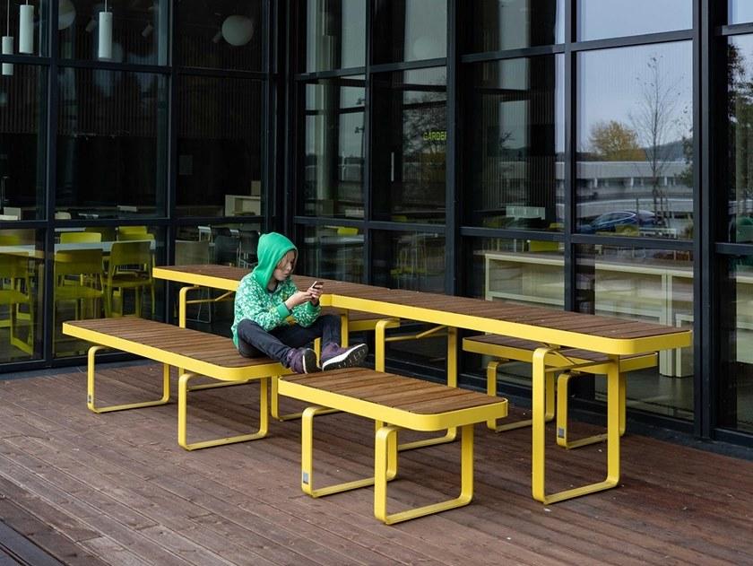 VESTRE Стол для общественных мест из стали и дерева Forum sun-id-1346174 - Вид №8