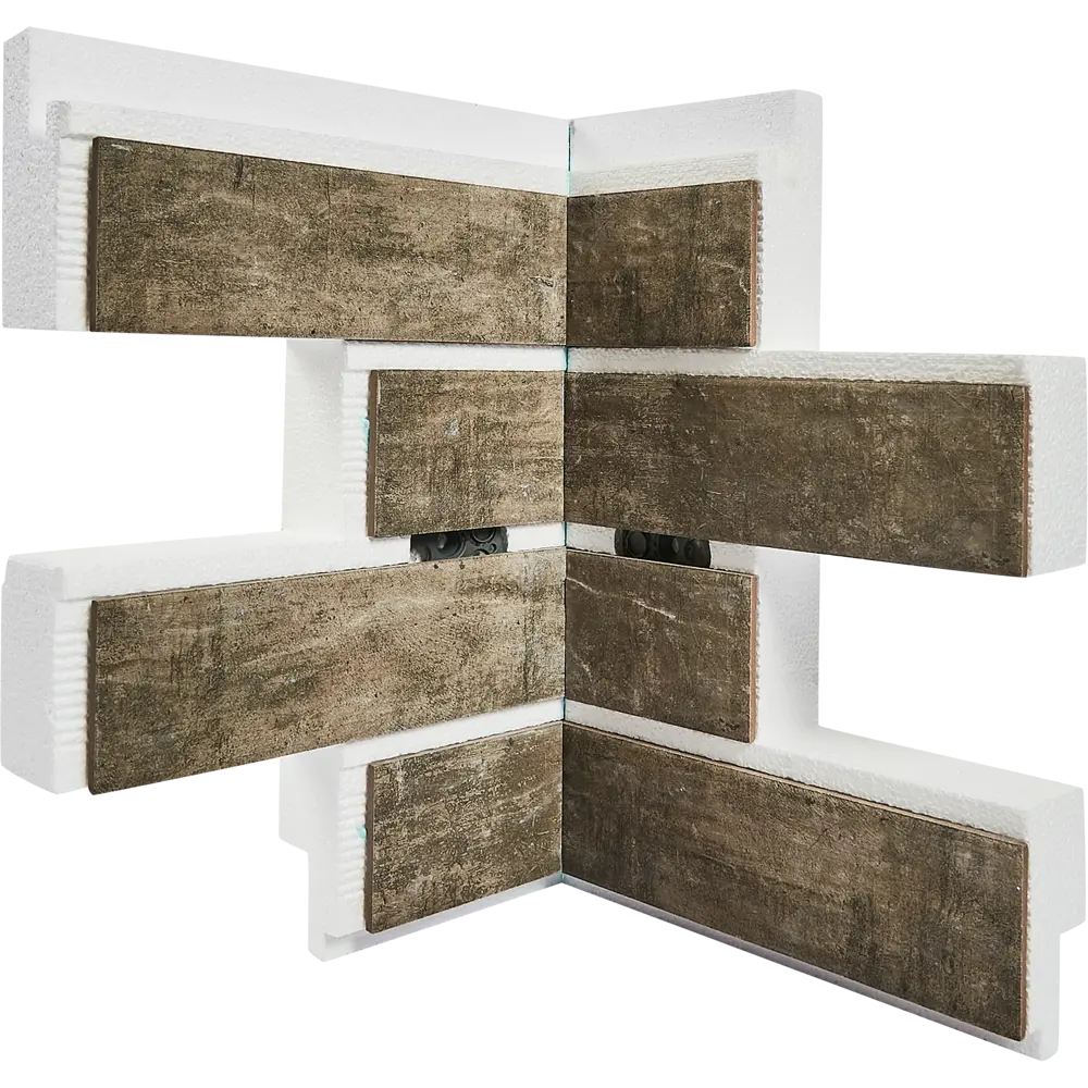 Термопанель внутренний угол Мосстрой-31 Brick Wall натурал 31x31x41x5 см STLM-2128628