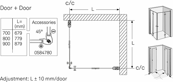 59802197 Душевая дверь складывающаяся IFO Space, SPNKB 800 левая - Вид №9