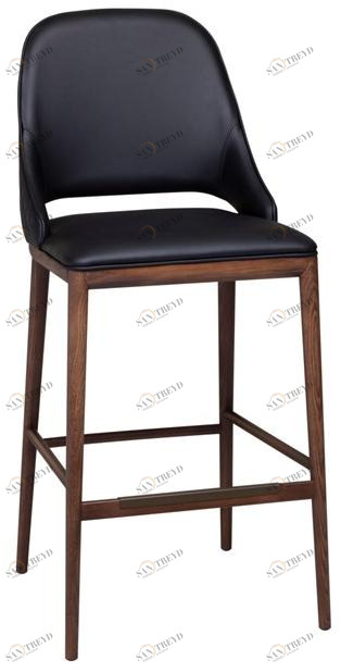 Tonin Casa Высокий табурет из кожи на основе ореха Malva sun-id-1469286