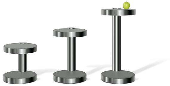 Wissmann raumobjekte Круглый журнальный столик из стали для гостиной  519-50  - Вид №1