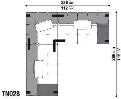 B&B Italia Модульный угловой диван из ткани Tufty-too sun-id-1506777 - Вид №12