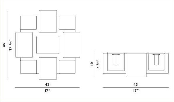 Panzeri P9033-9 white/red Domino потолочный 60545 - Вид №1