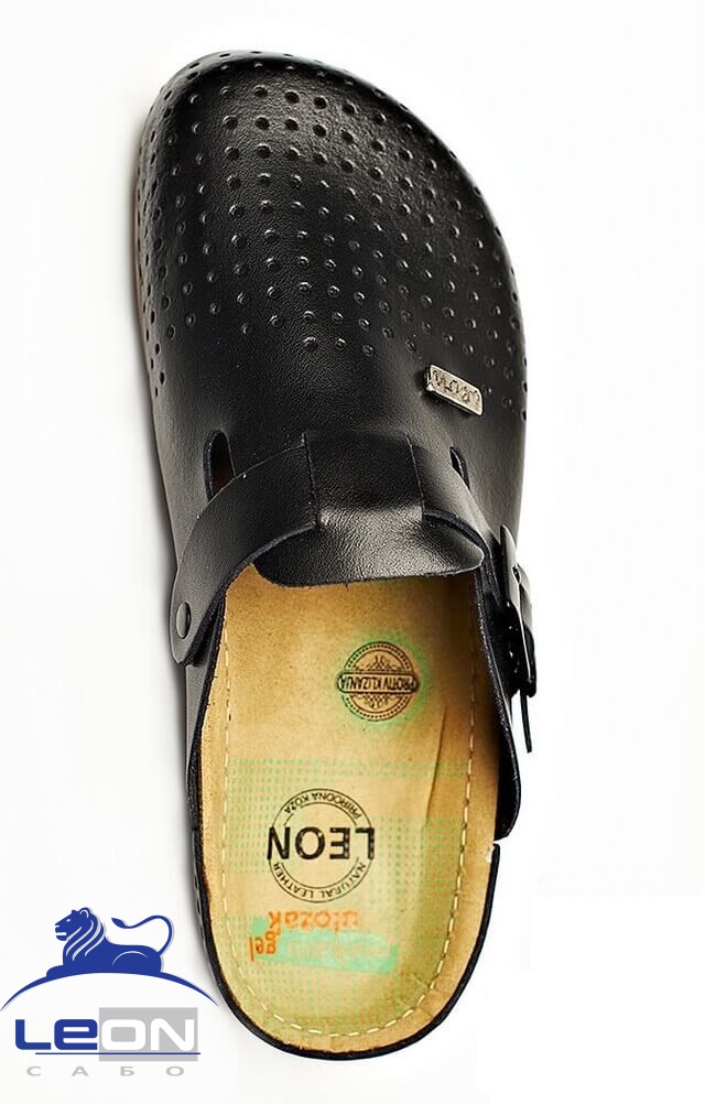 61955 Сабо "Leon" мужские черные LEON  Медицинская обувь  размер 42  - Вид №3