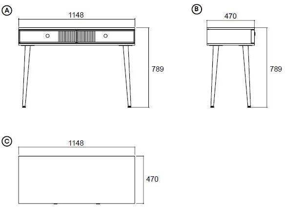 Enza Home Консоль / туалетный столик из дерева Praga sun-id-1402785 - Вид №3
