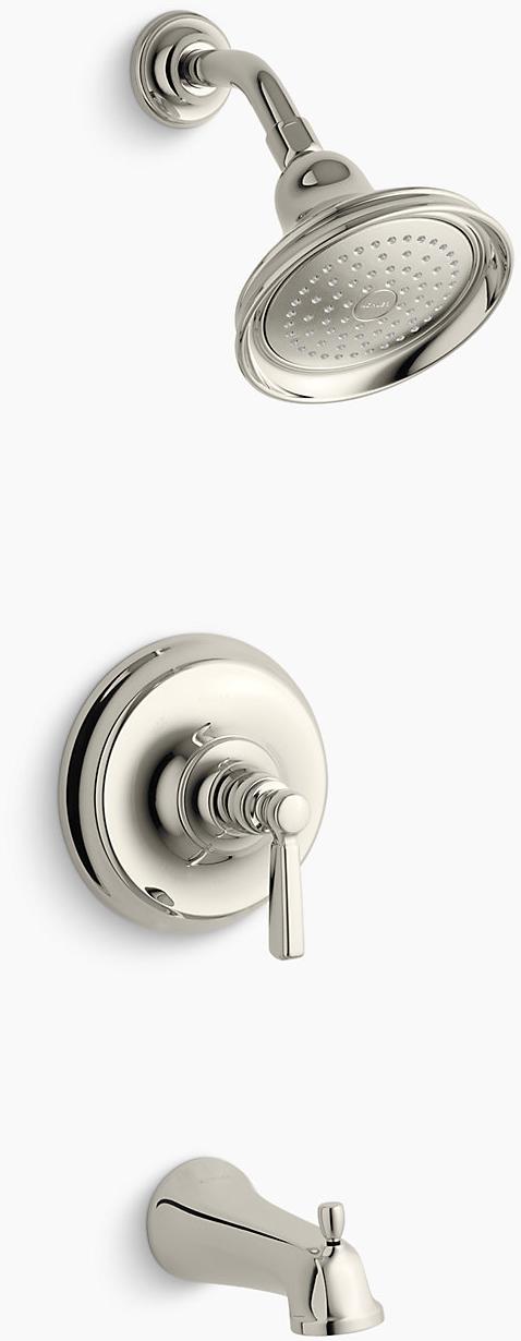 KOHLER Bancroft Rite-Temp набор для ванны и душа с изливом NPT, клапан в комплект не входит K-TS10581-4-SN 