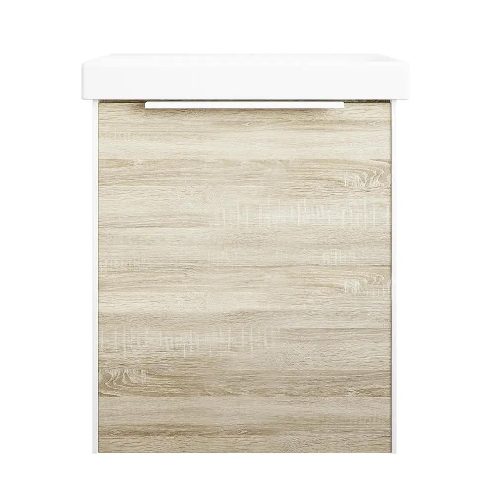 Тумба подвесная под раковину Sanflor Барселона 50 цвет дуб белый сонома STLM-2182652