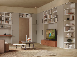 Книжный шкаф с угловым днем