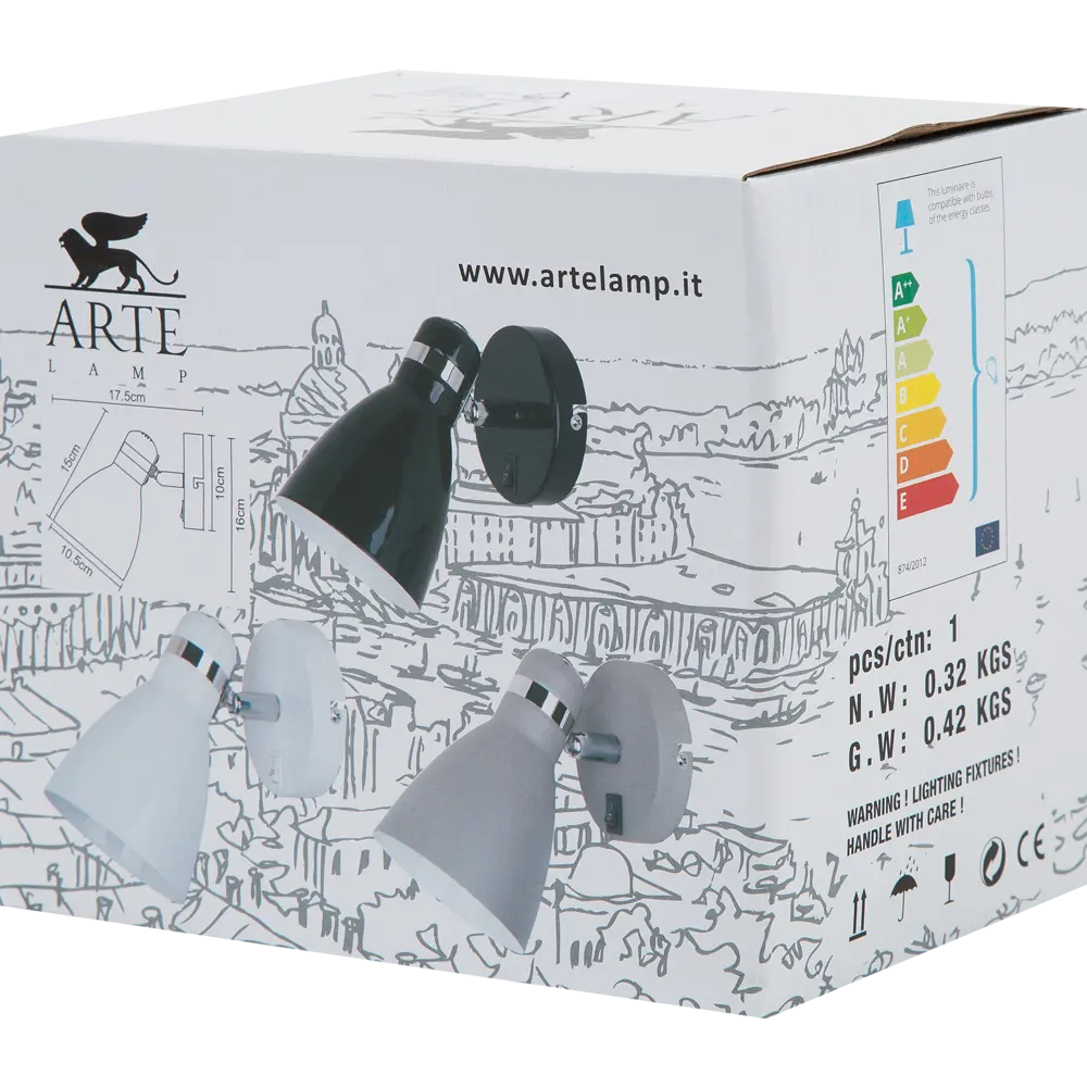 Спот поворотный Merco 1xE27x40 Вт металл цвет белый 82035501 STLM-2007788 Arte Lamp  - Вид №3