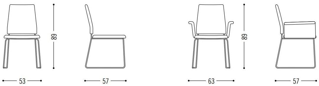 COR Стул на санках с подлокотниками Fino sun-id-1379060 - Вид №4