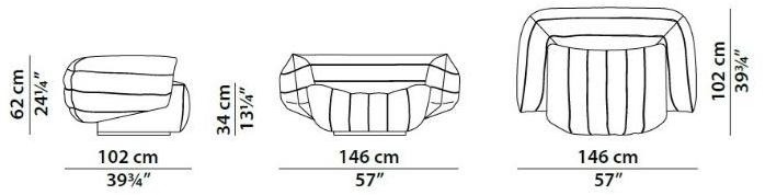 BAXTER Кожаное кресло с подлокотниками Tactile sun-id-1348082 - Вид №4