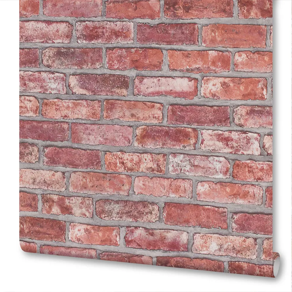EURO DECOR Обои Лофт терракотовые - флизелиновые для стильного интерьера 18595305 STLM-0011609