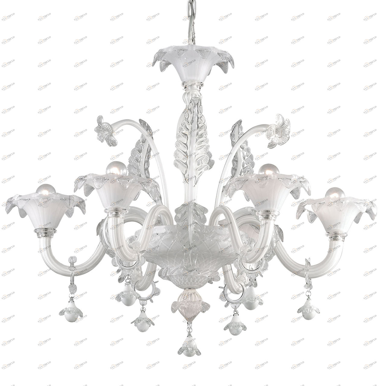 Подвесная люстра Ideal Lux Ca Vendramin SP6 Bianco IDEAL LUX ДИЗАЙНЕРСКИЕ, CA VENDRAMIN BIANCO 057272 Белый 