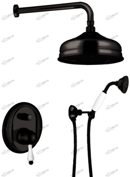 Rubinetteria Giulini Душевой набор, однорычажный, с переключателем Classic revolution - praga F7511kbce