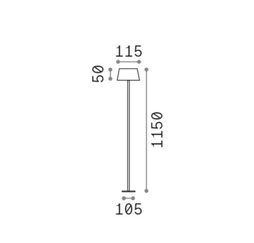 Напольная лампа с батарейным питанием Ideal Lux Pure ARCH-00005186 - Вид №4