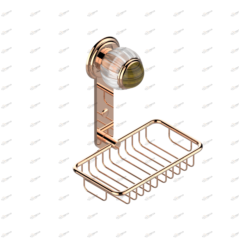 A8R-620 Мыльница-сетка с фланцем 160 x 95 мм Thg-paris Vogue тигровый глаз Розовое золото A8R-620 CAT.F